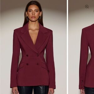 Oh Polly Marika structure Blazer burgundy